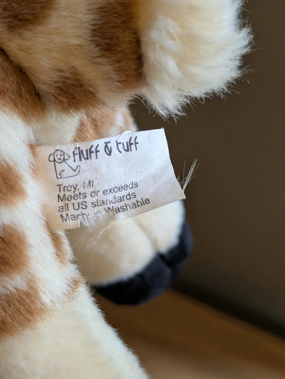 Fluff & Tuff Nelly Giraffe Durable Squeaker Medium Dog Toy 13